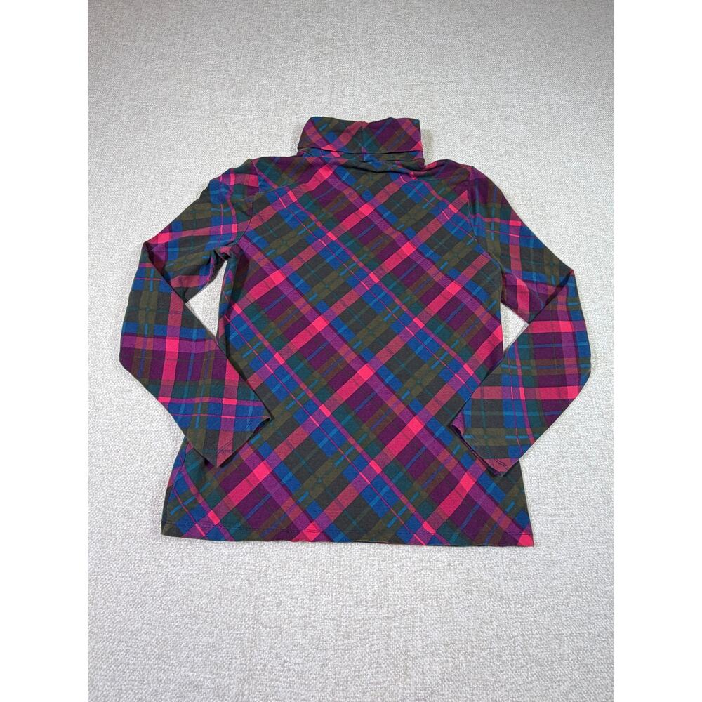 Talbots Lot of 2 Women Med Plaid Turtleneck Shirt Red Green Preppy Pullover Knit - Picture 10 of 10